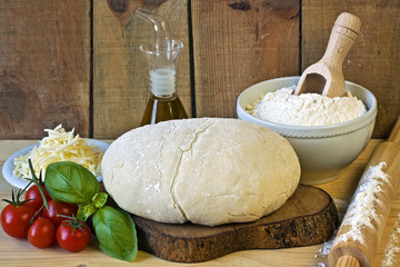 Dought for italian pizza preparation