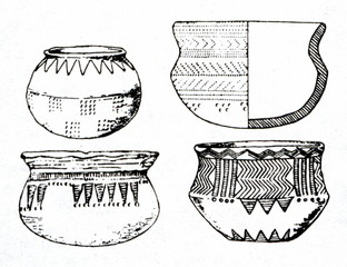 Abashevo culture corded ware ceramics
