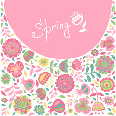 Spring card for congratulations - 78885077