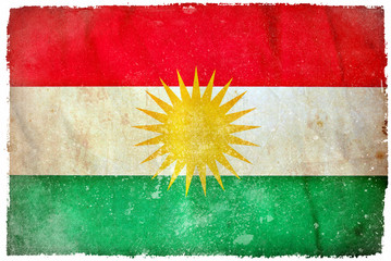 Kurdistan grunge flag