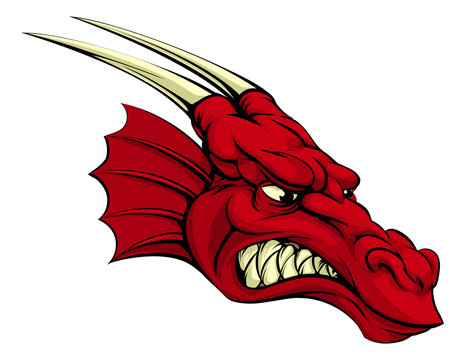 Red dragon mascot