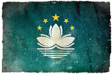 Macao grunge flag