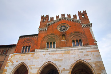 Gothic Palace. Piacenza. Emilia-Romagna. Italy.