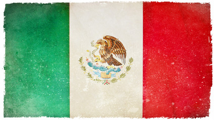 Mexico grunge flag