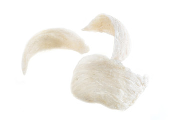 cleaned swiftlet nest on white background