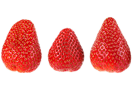 Ripe strawberry fruit on a white background. isolated