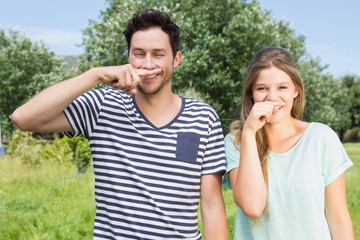 Cute couple in the park