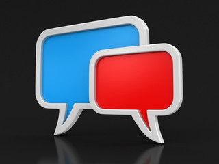 Fototapeta premium speech bubbles (clipping path included)