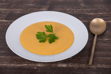 Apple pumpkin cream soup