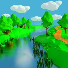 Kleiner Fluss in der Landschaft