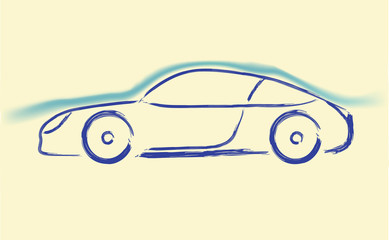 Aerodynamics car sketch