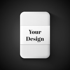 White Package Box Illustration Isolated On Black Background