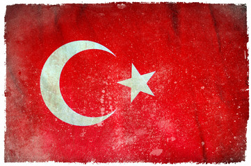 Turkey grunge flag
