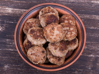 Fried cutlet in the plate