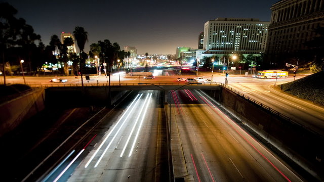 Downtown Los Angeles Traffic - Time Lapse