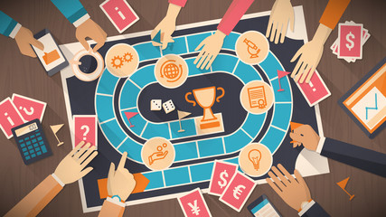 Business and competition board game