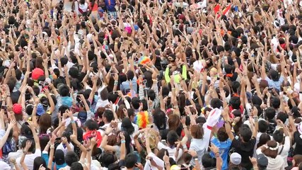 Large Crowd at Electronic Music Festival Tokyo Japan