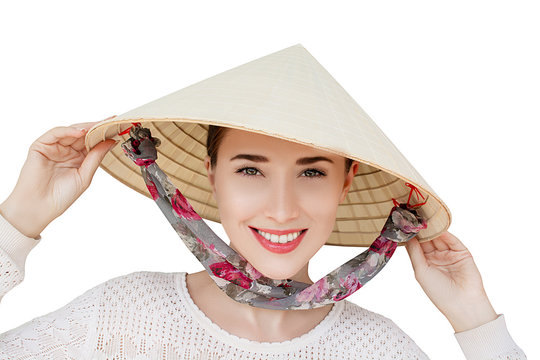 Woman at vietnam hat