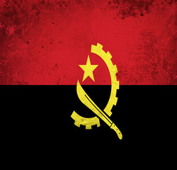 Grunge flag of Angola