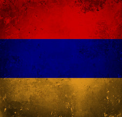 Grunge flag of Armenia