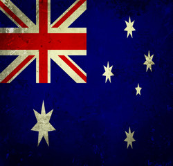 Grunge flag of Australia