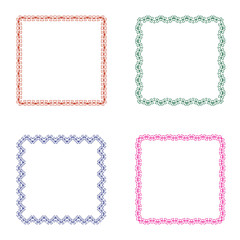 Set of square frames