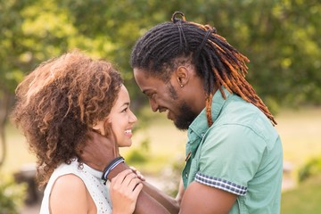 Cute couple in the park