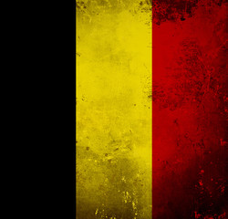 Grunge flag of Belgium