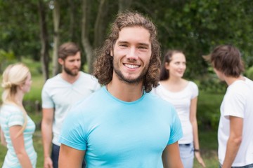 Obraz premium Young friends in the park