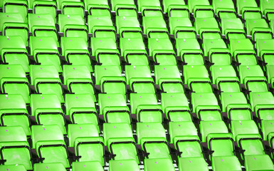 Fototapeta premium Spectators seats at a stadium