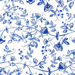 Blue flowers ornament