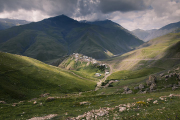 village Xinaliq at Azerbajan mountines Caucasus