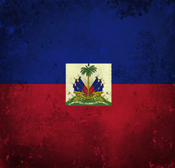 Grunge flag of Haiti