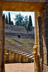 Theatre of ancient Rome, M√©rida, architecture, cavea © luisfpizarro