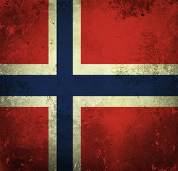 Grunge flag of Norway
