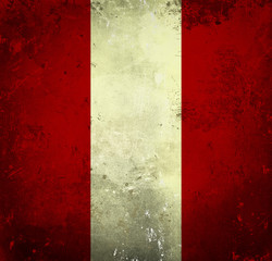 Grunge flag of Peru