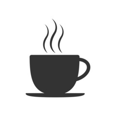 Coffee cup icon silhouette