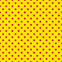 Polka dot seamless pattern, old paper texture. Seamless