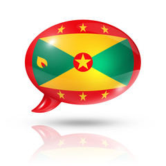 Obraz premium Grenada flag speech bubble