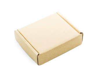 Cardboard brown box isolate