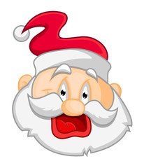 Scared Santa Character Face