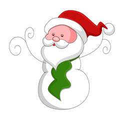 Funny Old Santa Cartoon Character