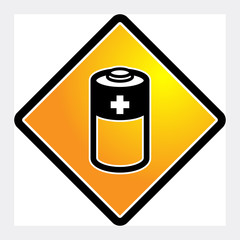 Battery icon or sign, vector