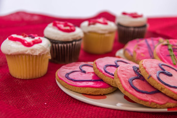 Valentines Day - cupcakes spelling LOVE
