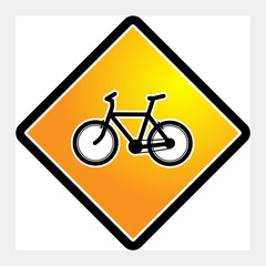 Bicycle sign, vector