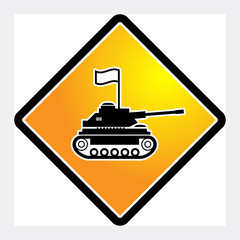 Fototapeta premium Panzer sign, vector