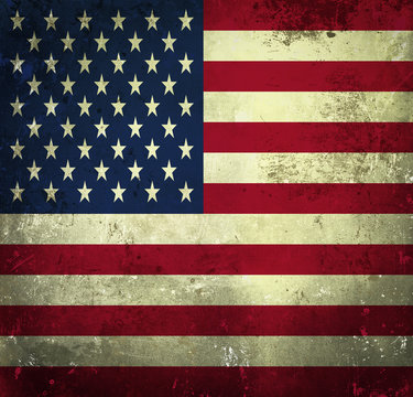 Grunge flag of United States of America