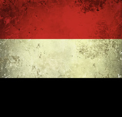 Grunge flag of Yemen
