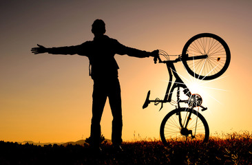 Obraz premium bike&sunrise