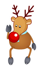 Funny Reindeer Animal Character